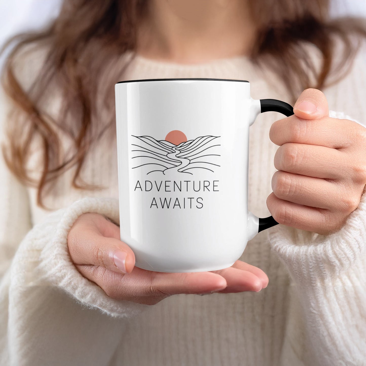 Adventure Awaits Printed Coffee Mug product
