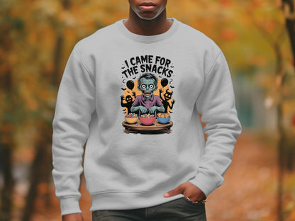 Zombie Eating Snacks Graphic Sweatshirt product