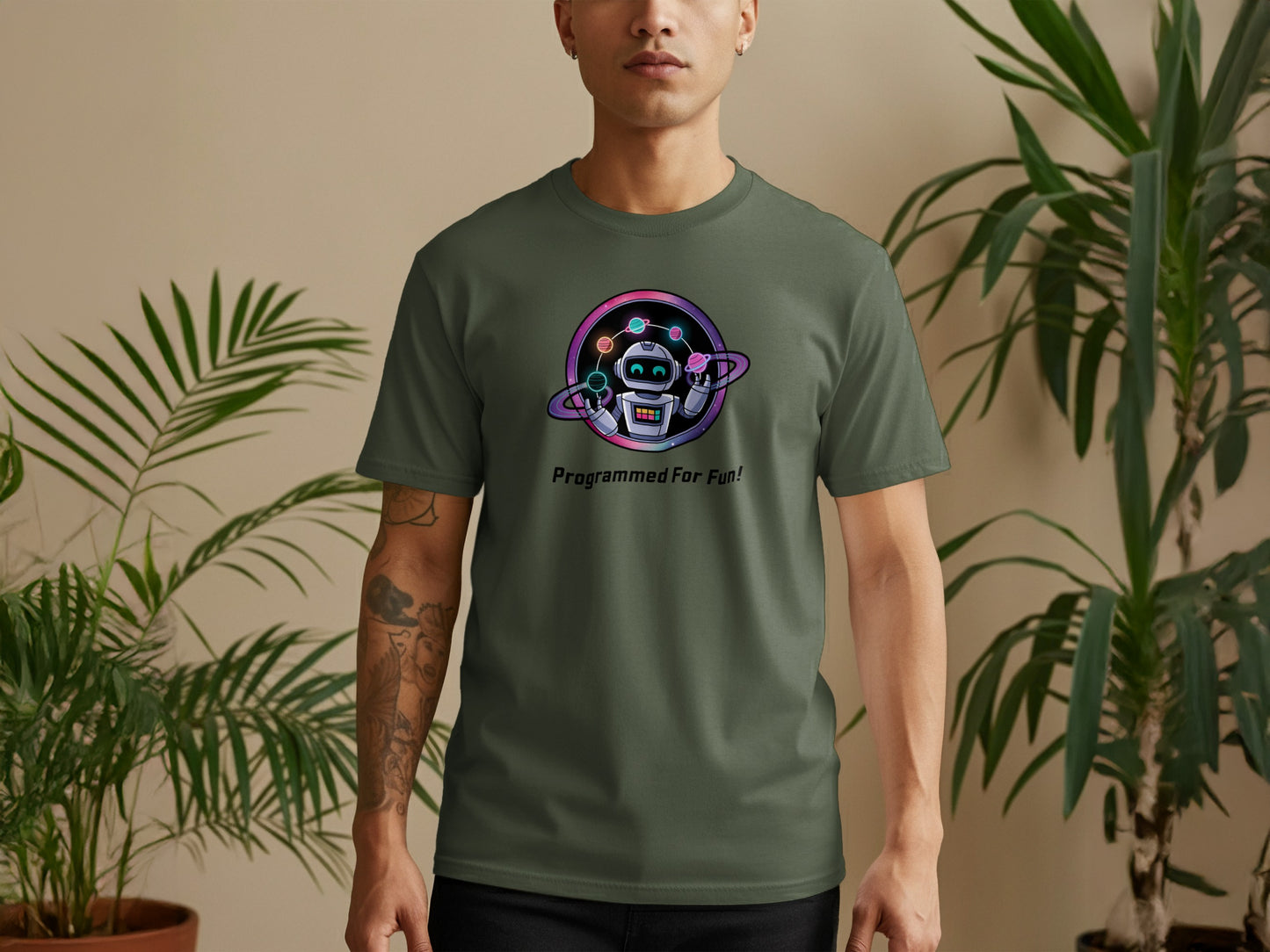 Programmed For Fun Robot Graphic T-Shirt product type