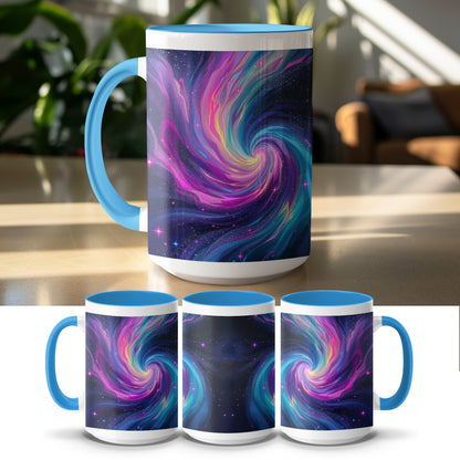 Vivid Galaxy Swirl  Artistic Design Coffee Mug product