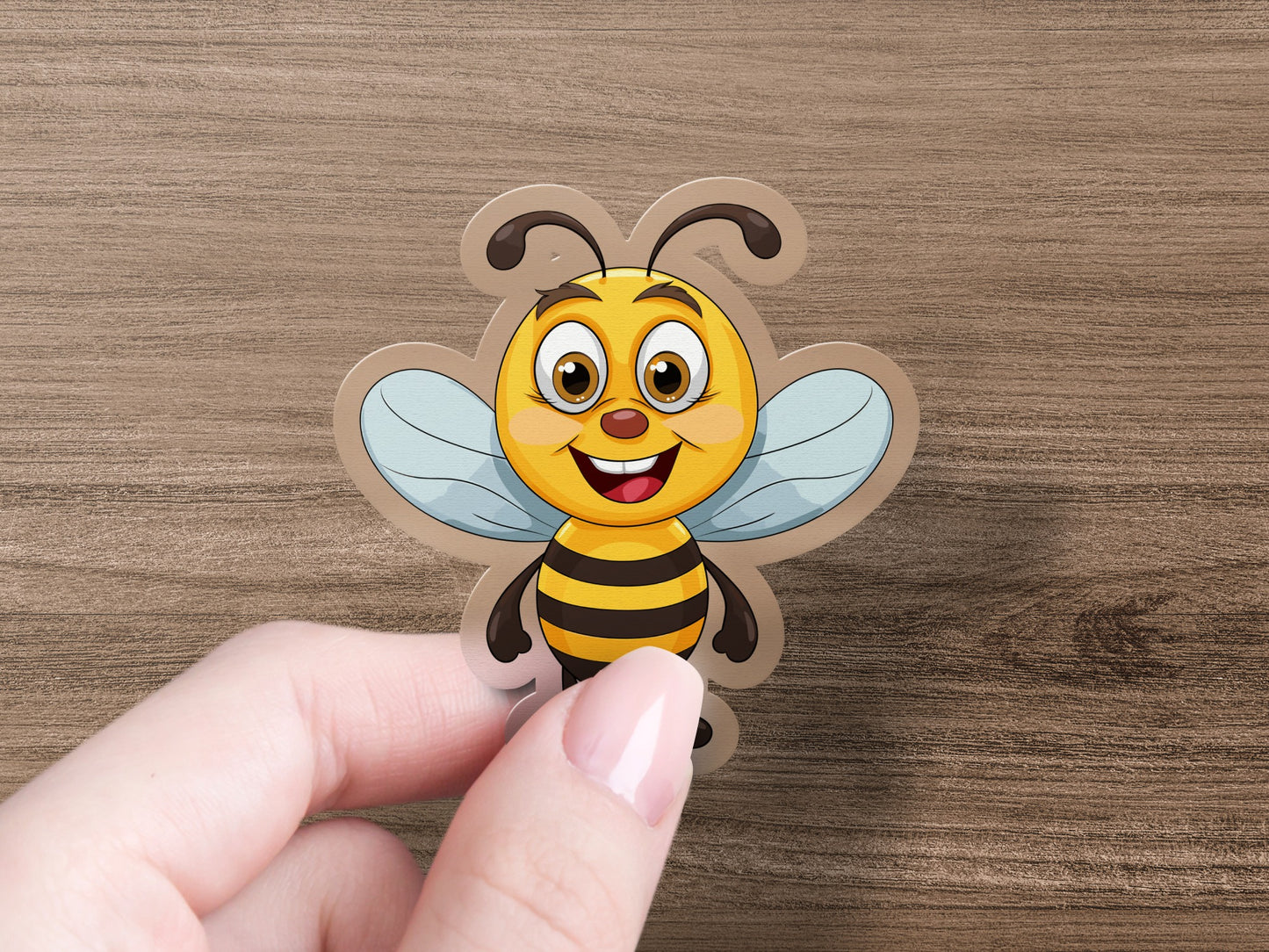 Cute Smiling Cartoon Bee Sticker for Kids Sticker Product