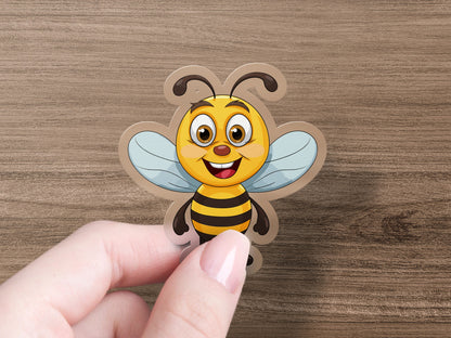 Cute Smiling Cartoon Bee Sticker for Kids Sticker Product