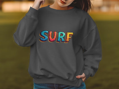 Vibrant SURF Graphic Heavyweight Sweatshirt product type