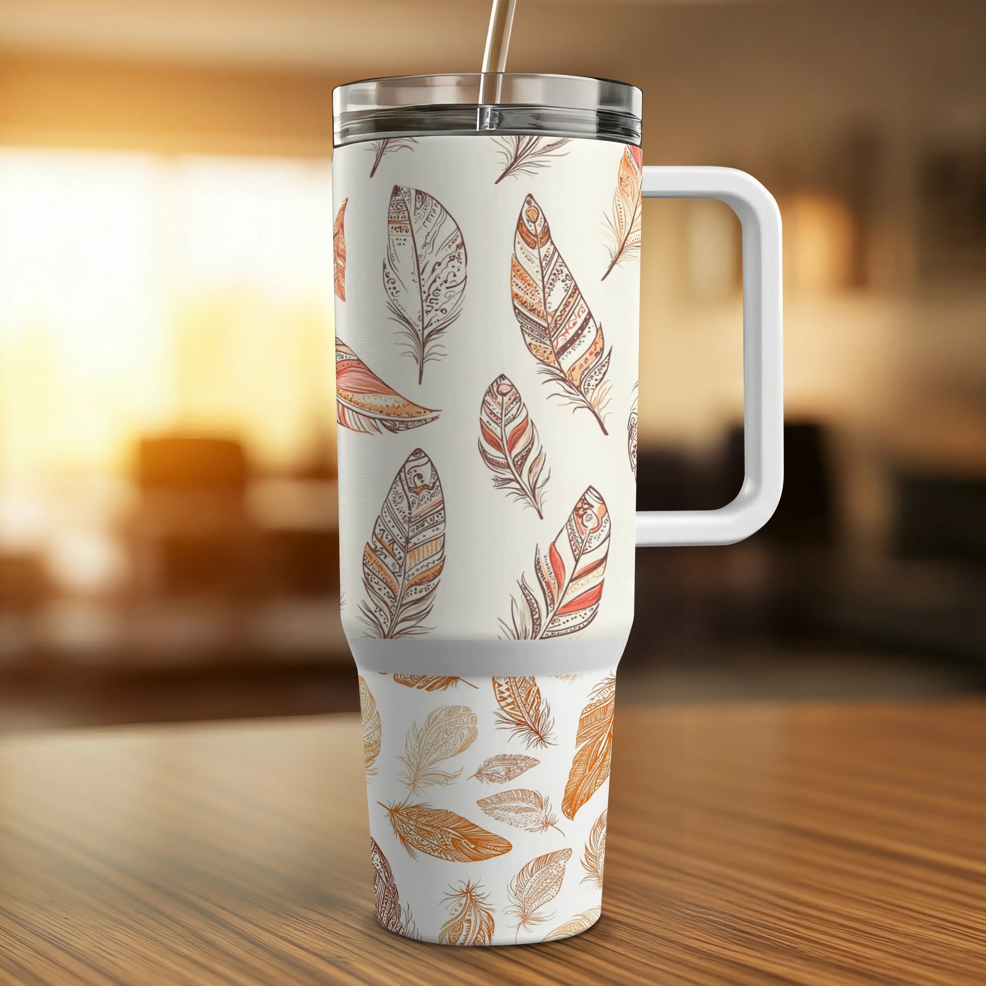 Autumn Leaves Travel Mug, Insulated Coffee Cup, Eco-Friendly Reusable Tumbler with Lid, Gift for Nature Lovers