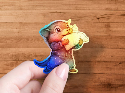 Cute Animal with Pillow Art Sticker product type