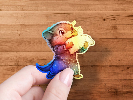 Cute Animal with Pillow Art Sticker product type