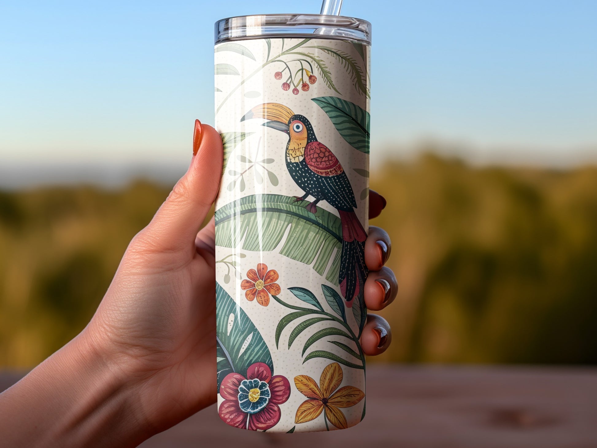 Tropical Bird Design Insulated Tumbler product