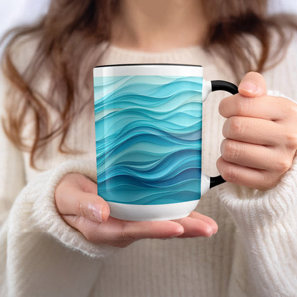Ocean Waves Art Design Ceramic Coffee Mug product