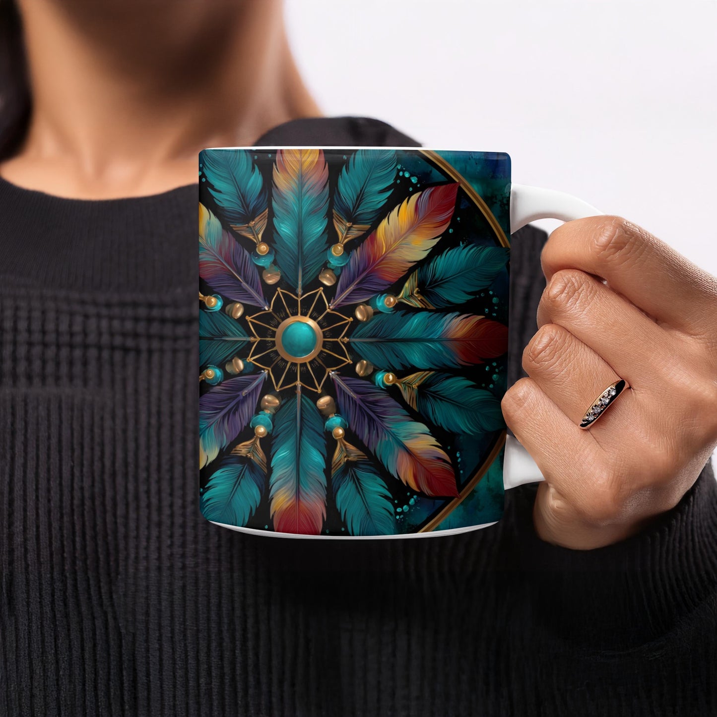 Colorful Dreamcatcher Feather Design Mug product