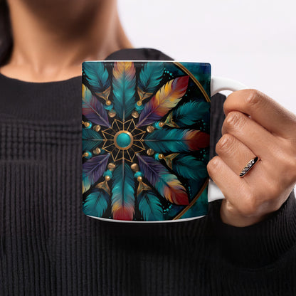 Colorful Dreamcatcher Feather Design Mug product