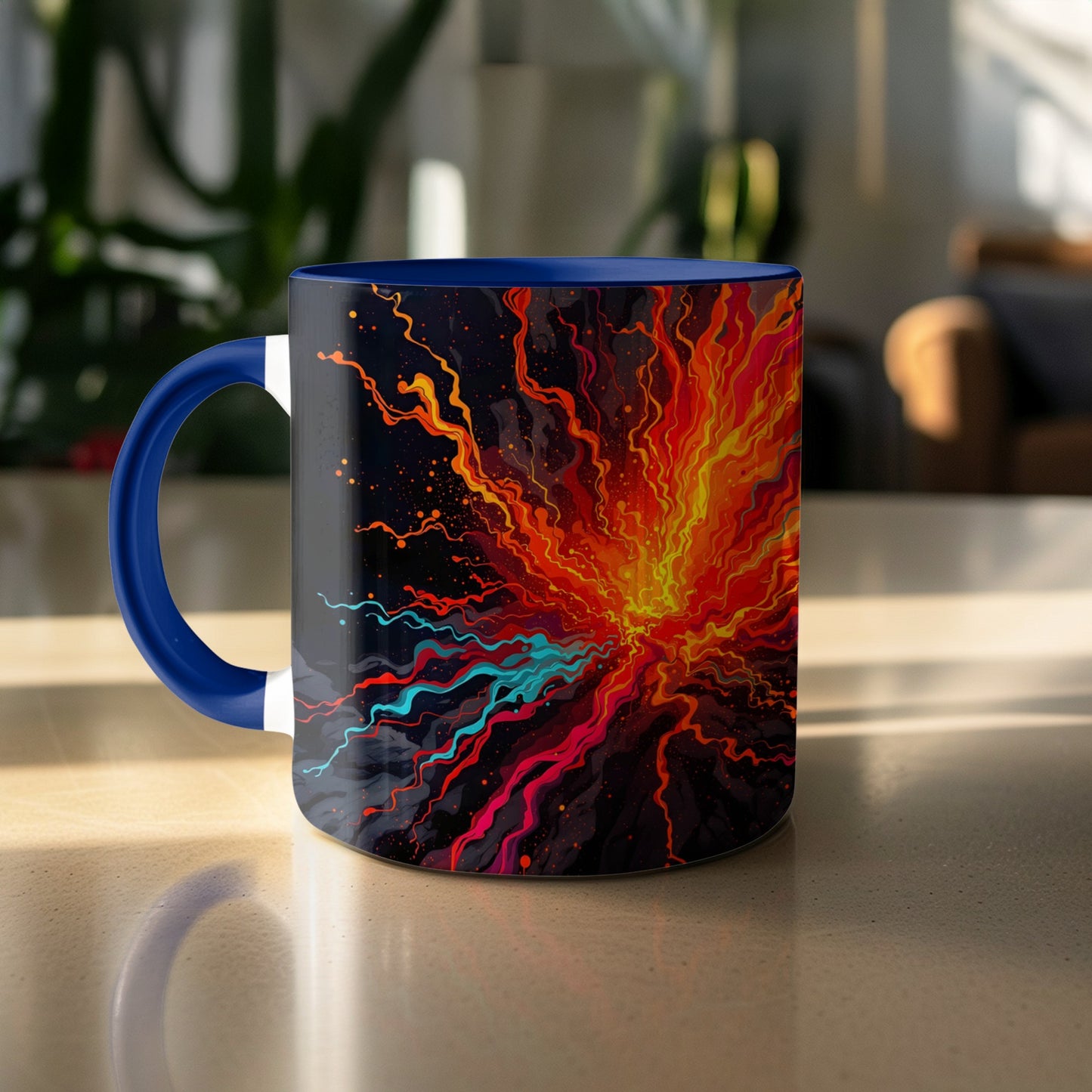 Vibrant Fiery Explosion Design Mug product