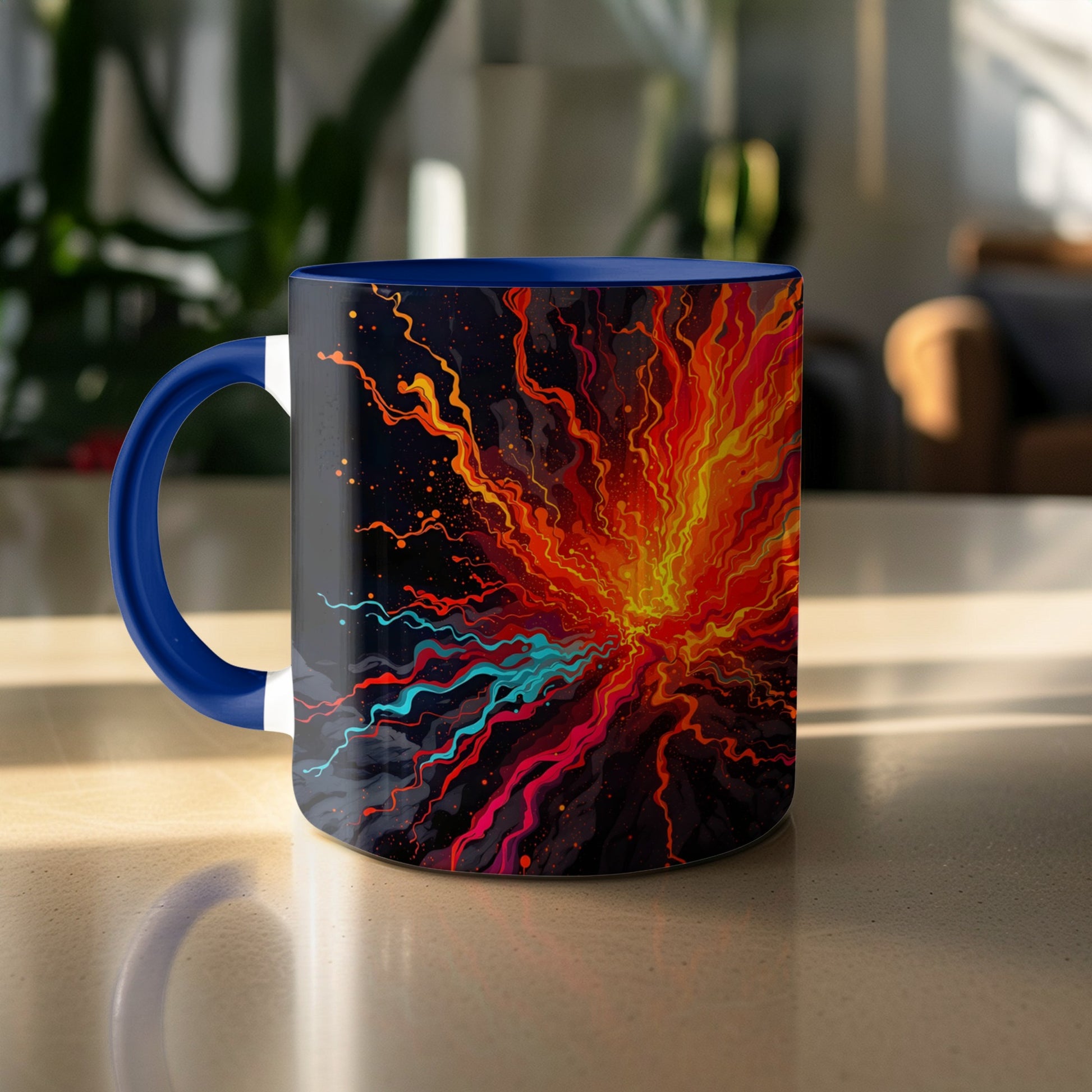 Vibrant Fiery Explosion Design Mug product