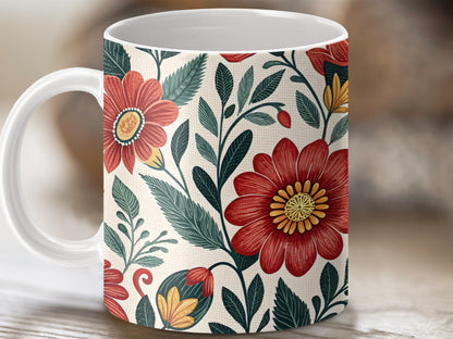 Elegant Floral Design Coffee Mug product
