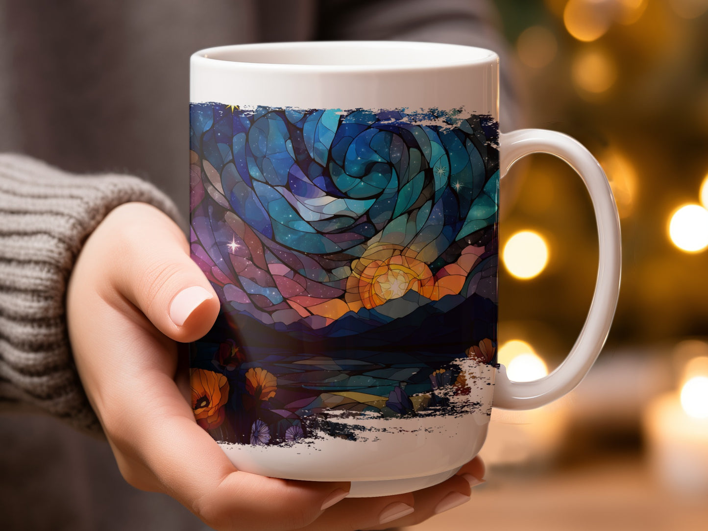 Colorful Abstract Night Sky Design Coffee Mug product