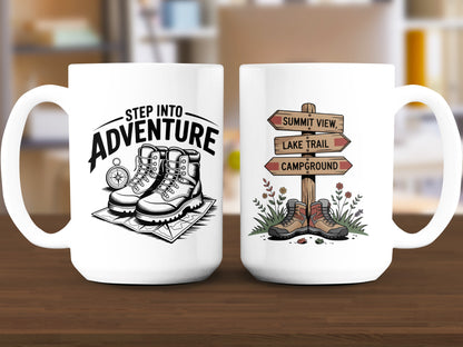 Step Into Adventure Hiking Trail Mug product
