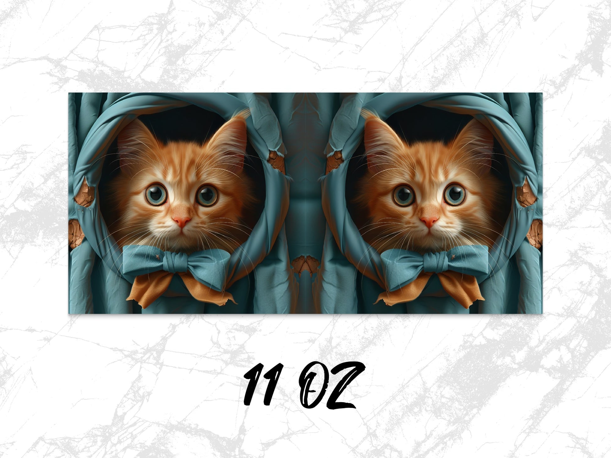 Cute Orange Kitten Coffee Mug, 11 oz Cat Lover Gift, Adorable Cat in Pocket Print, Unique Pet Themed Drinkware, Animal Lover Gift Idea