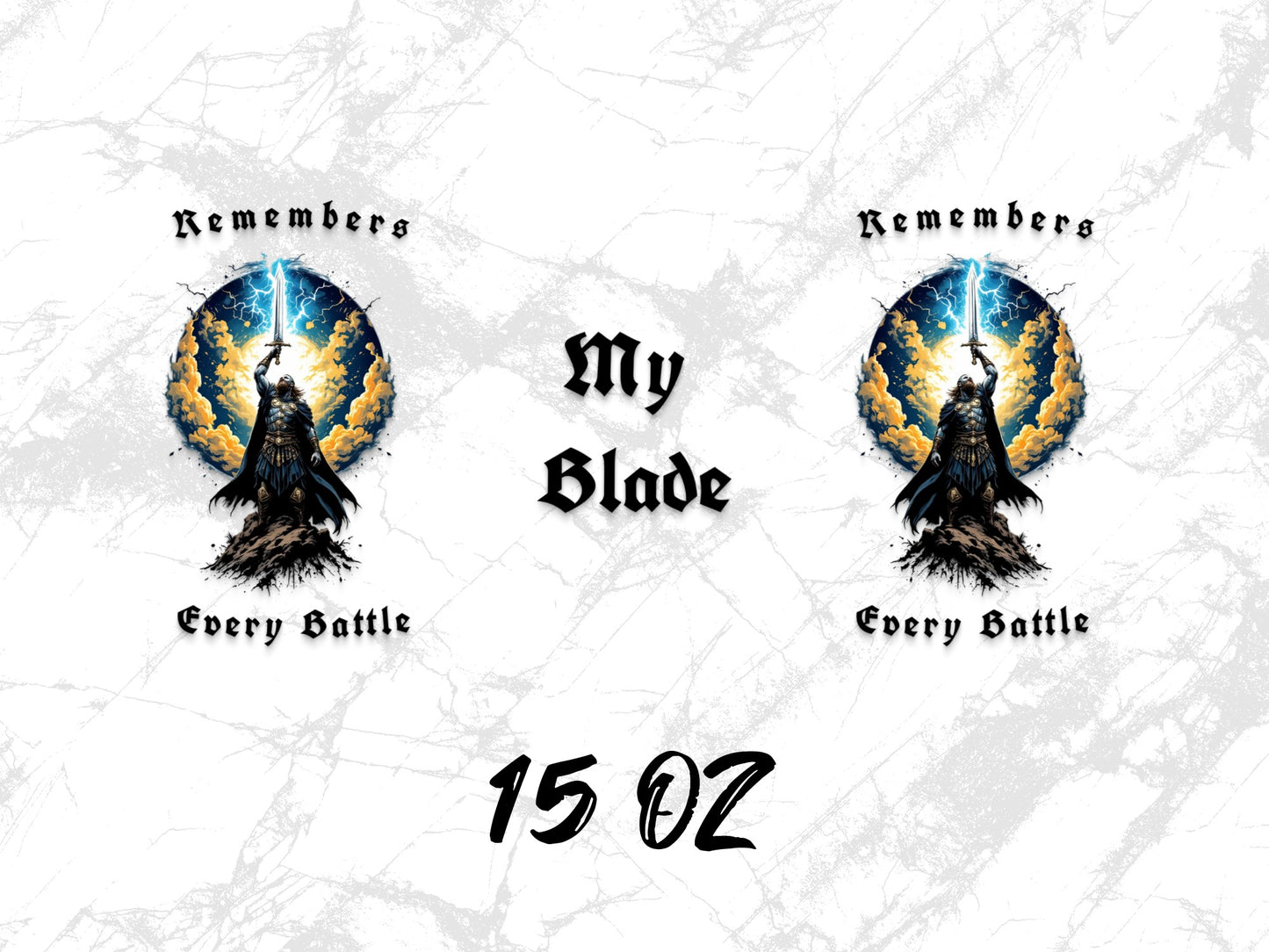 Fantasy Wolf Art Mug, 'Remembers My Blade' Graphic Coffee Cup, 15oz Unique Warrior Gift