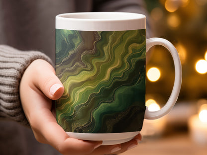 Green Artistic Abstract Design Coffee Mug product