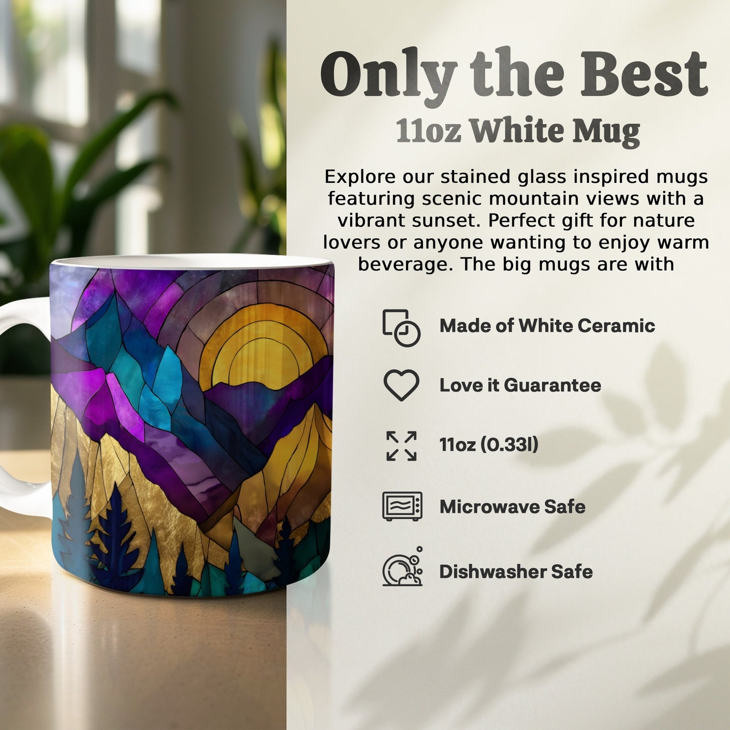 Scenic Mountain Views Mug 11oz White Mug Product Type