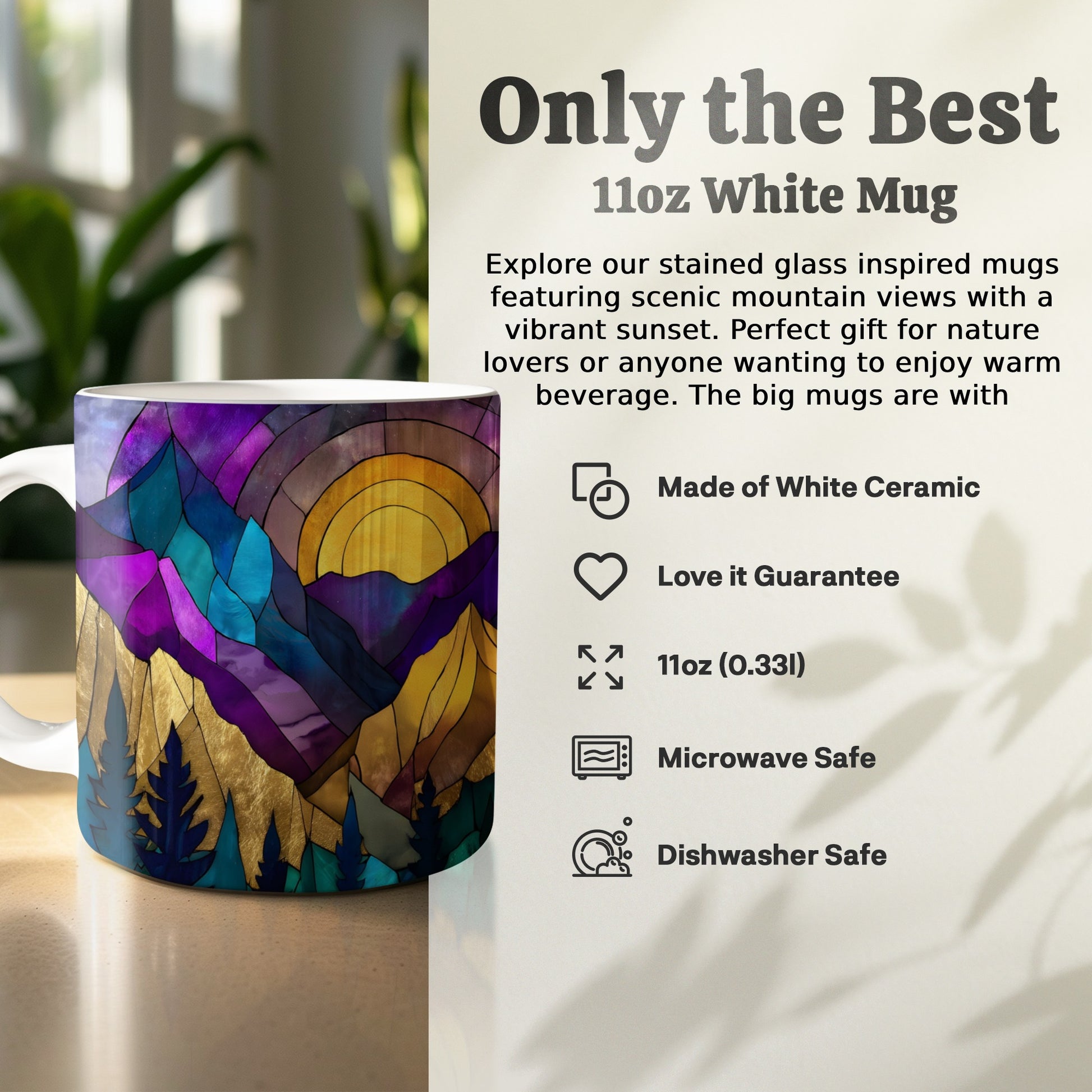Scenic Mountain Views Mug 11oz White Mug Product Type