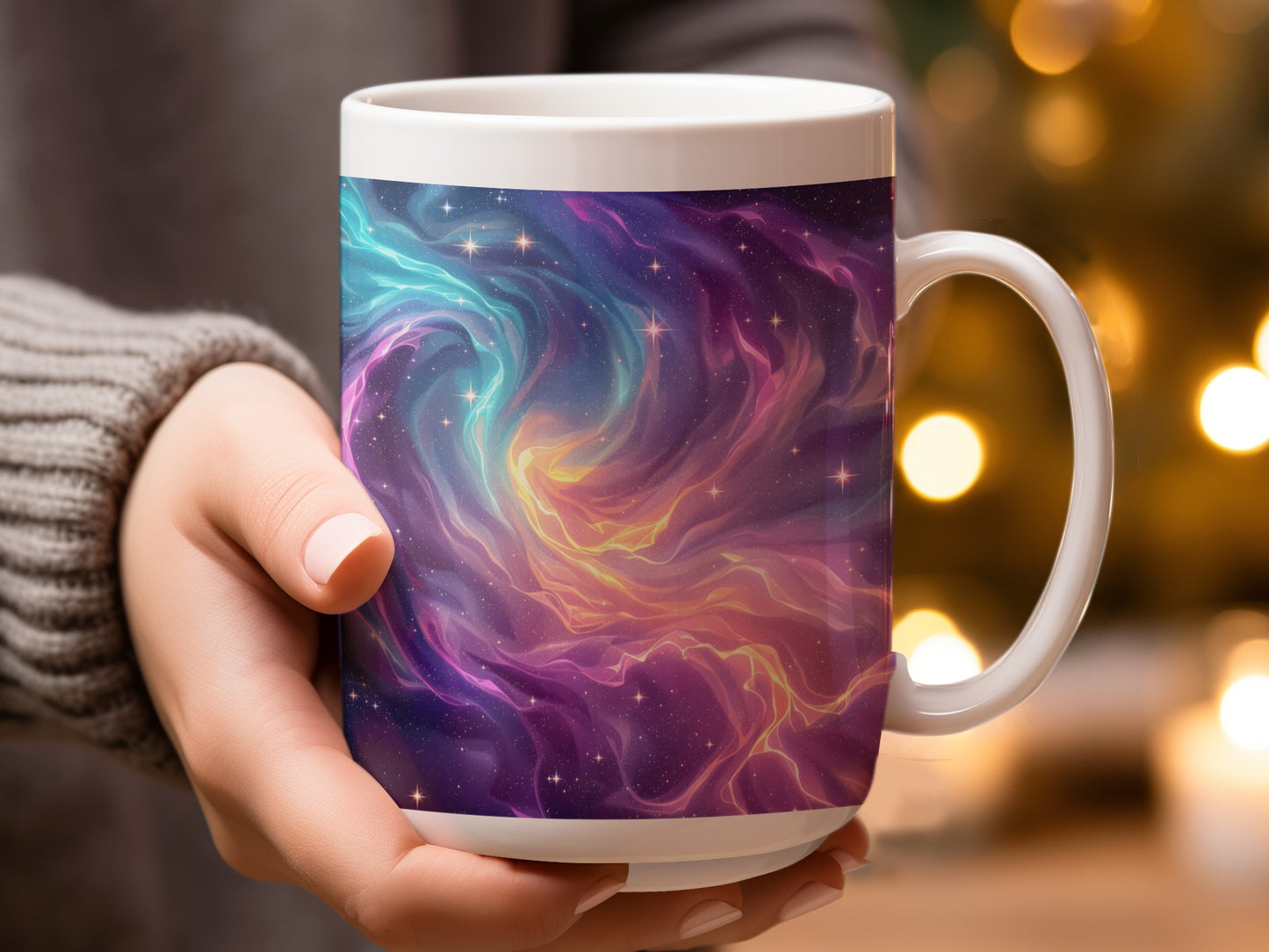 Celestial Galaxy Swirl Design Colorful Mug product