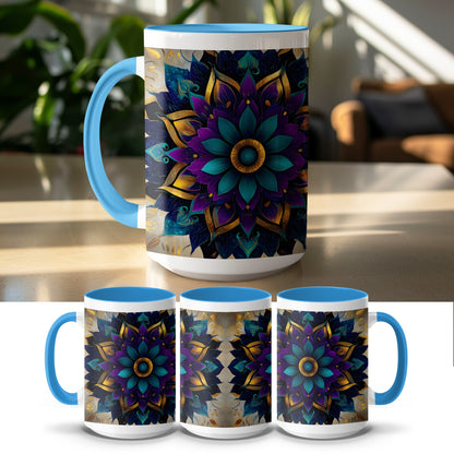 Floral Mandala Design Multicolor Coffee Mug product
