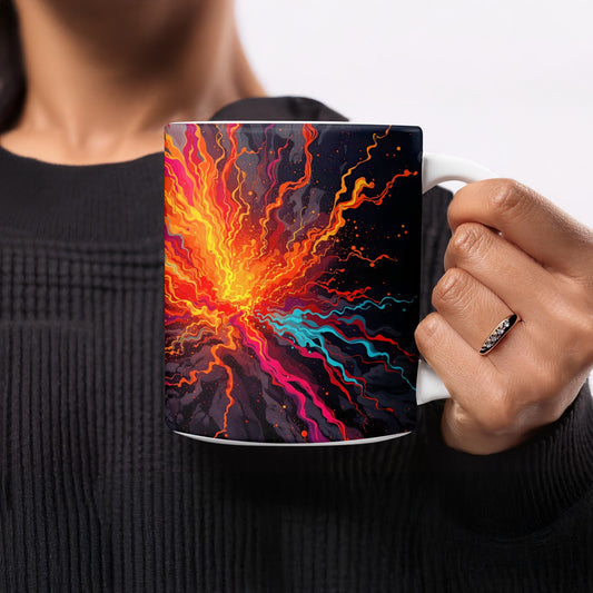 Vibrant Explosion Art Design Coffee Mug product