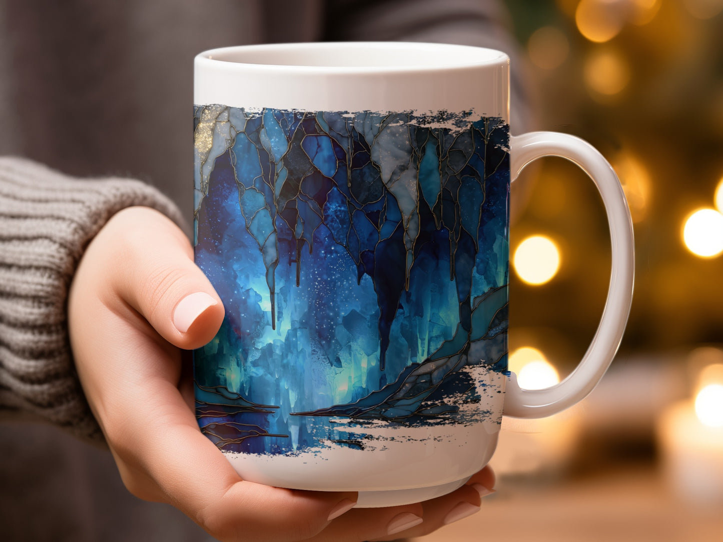 Artistic Blue Forest Design Coffee Mug product