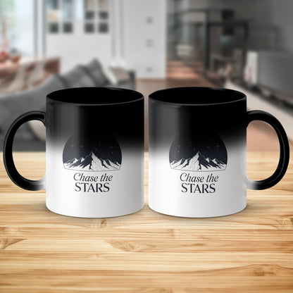 Chase the Stars Black and White Mug product