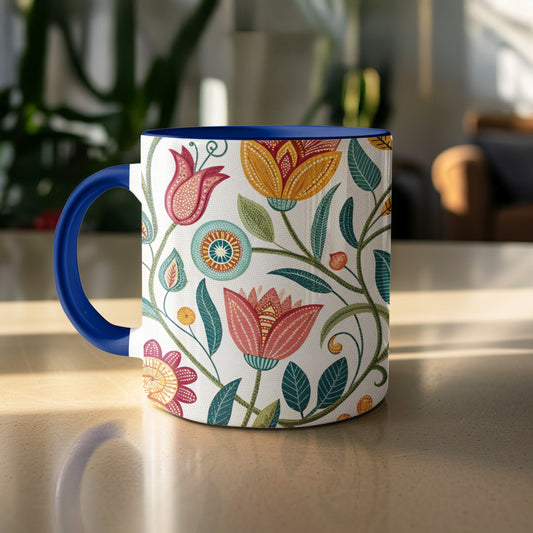 Floral Patterned Colorful Mug product