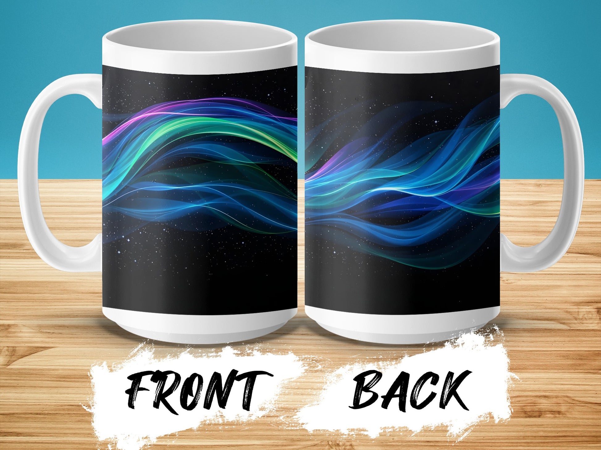 Colorful Abstract Wave Design Coffee Mug product