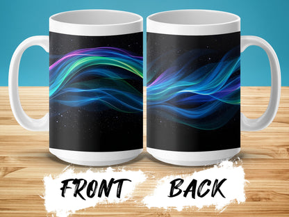Colorful Abstract Wave Design Coffee Mug product