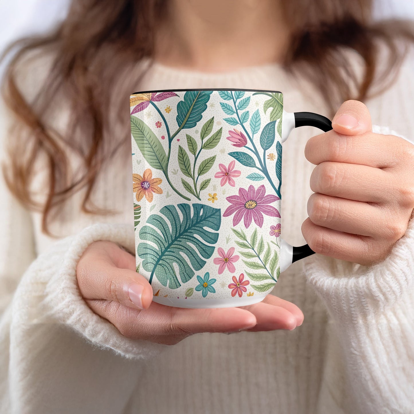 Floral Pattern Mug for Coffee and Tea Enjoyment product type