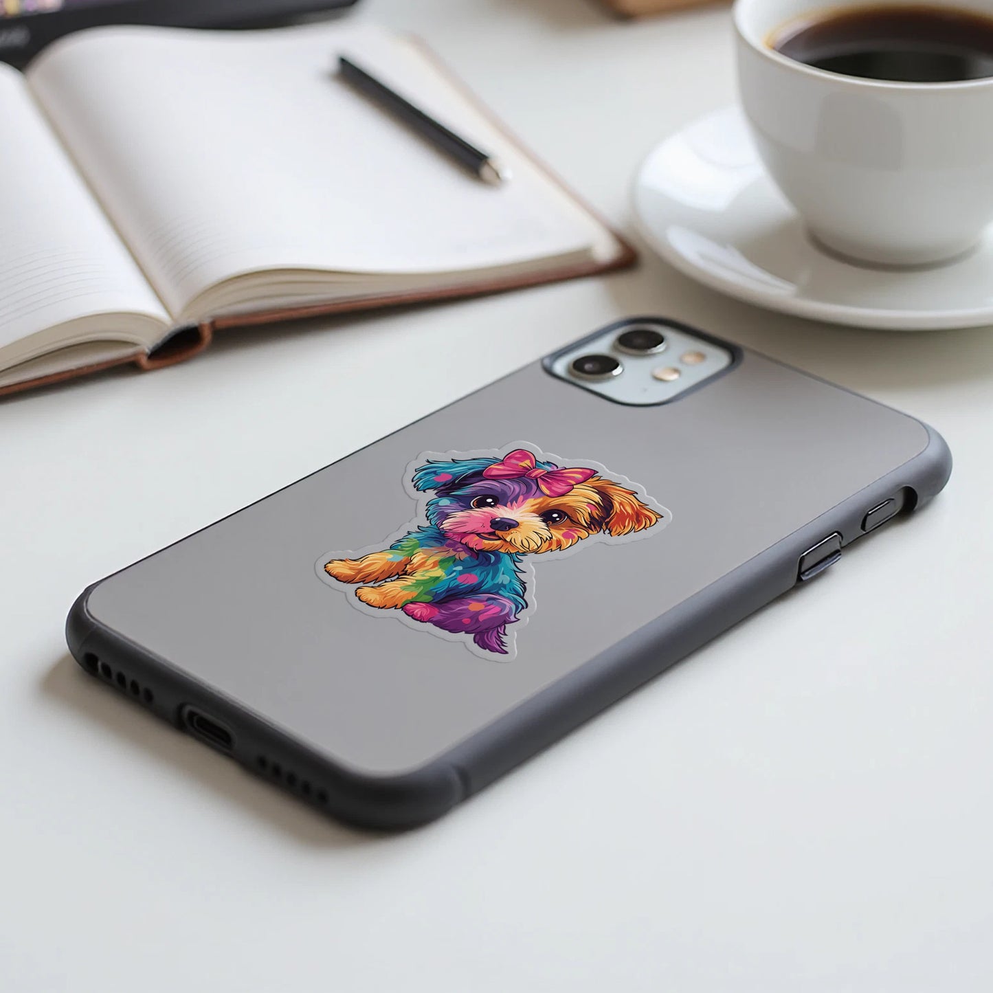Colorful Dog Illustration Phone Case product