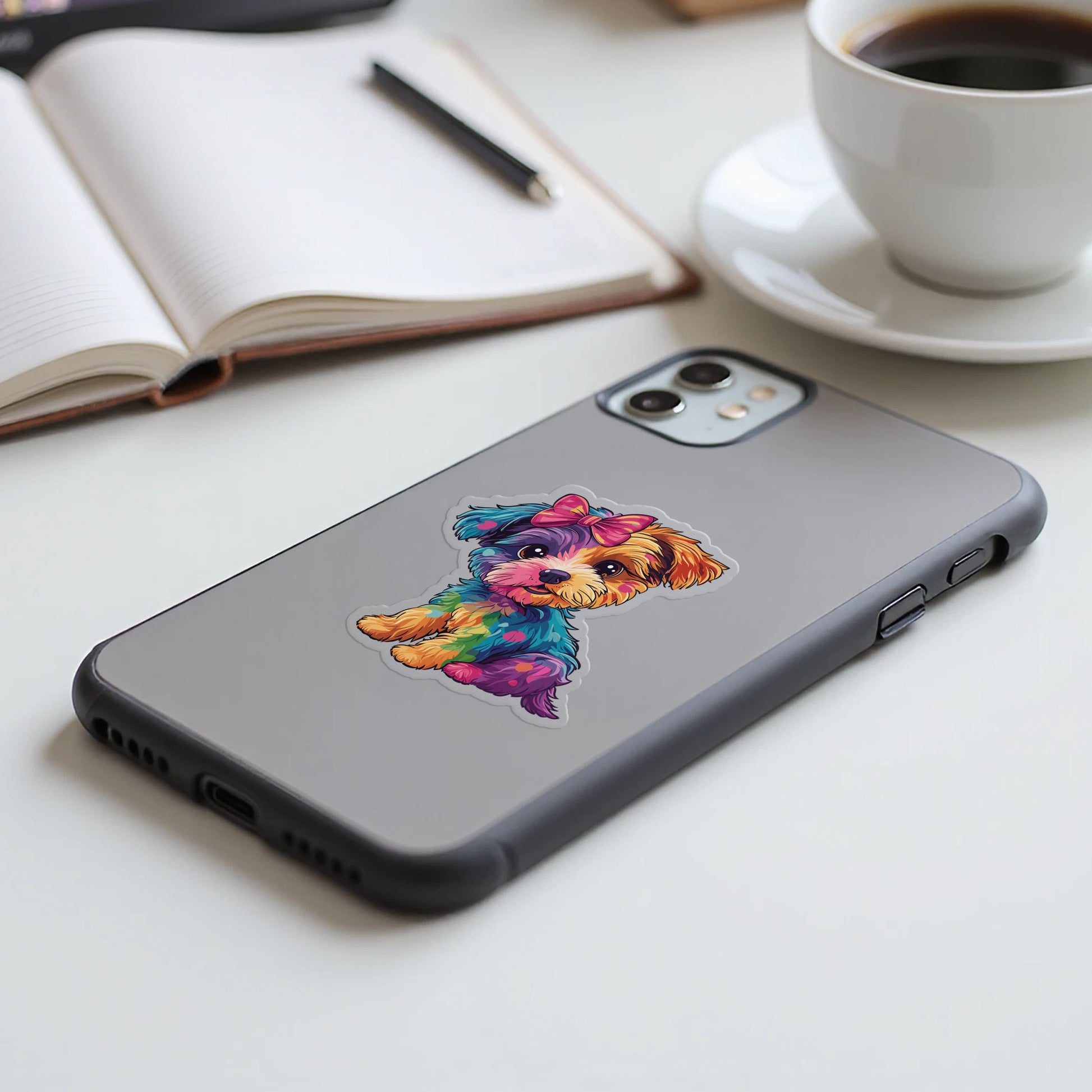 Colorful Dog Illustration Phone Case product