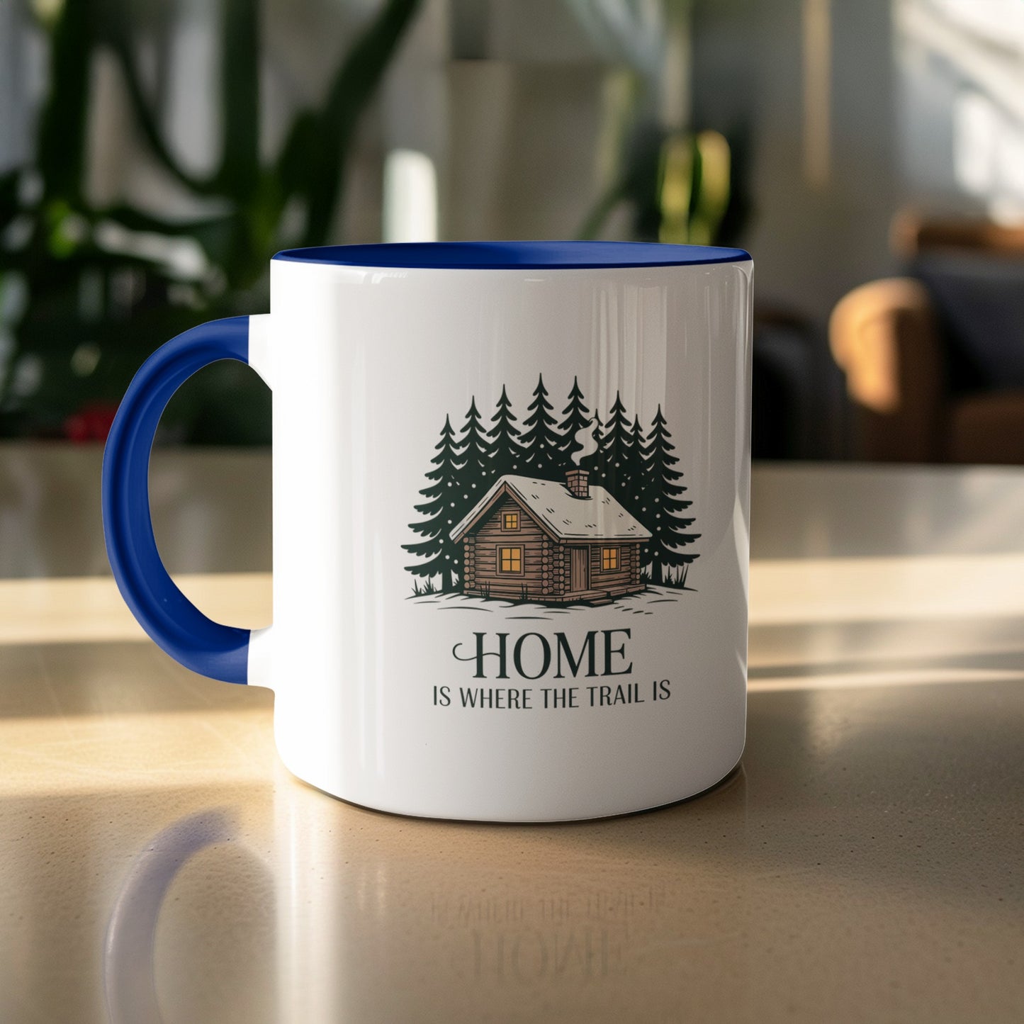 Cabin In The Woods Mug Home Is Where The Trail Is product