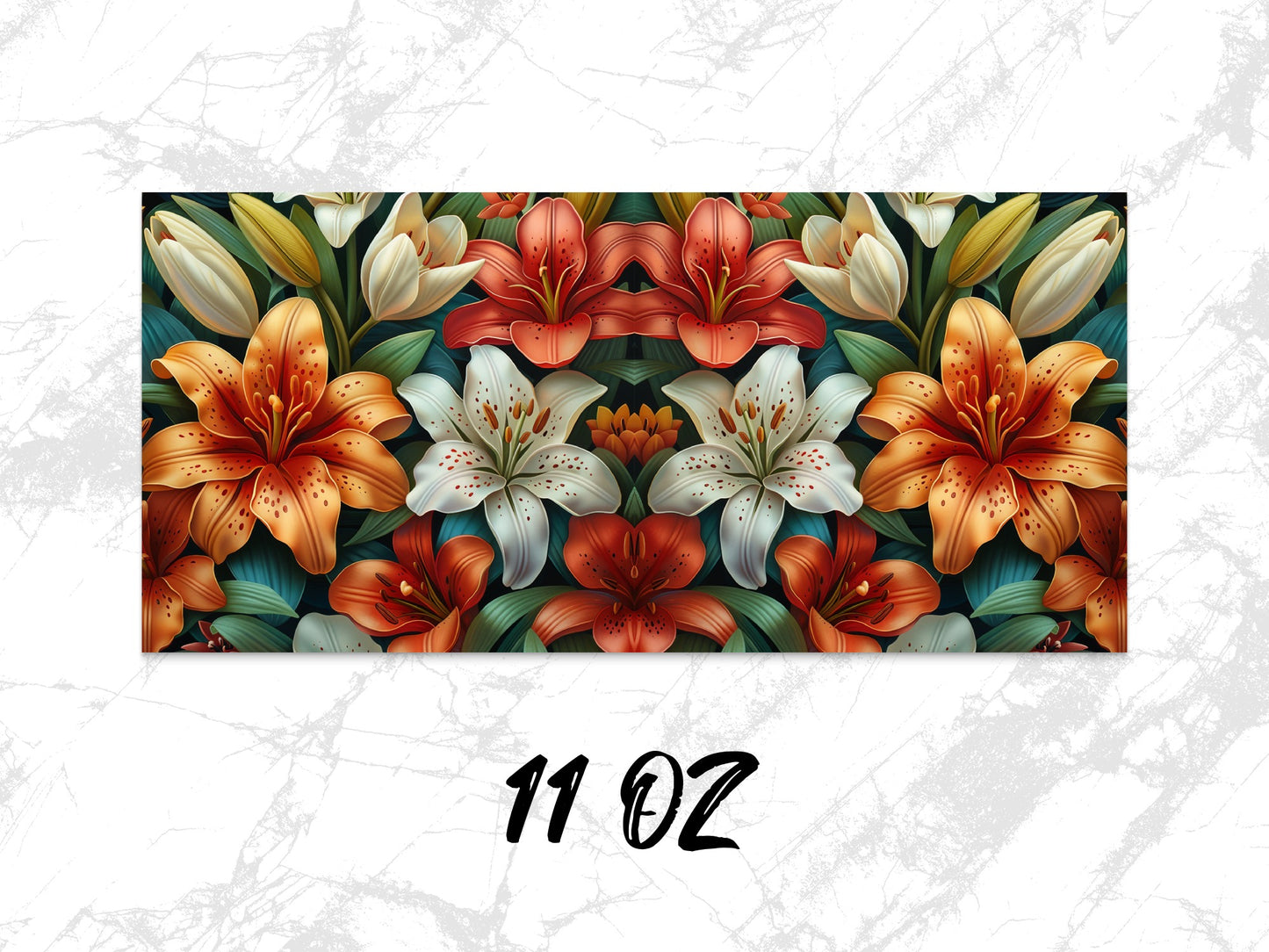 Beautiful Floral Coffee Mug 11 oz, Vibrant Lily Flower Design, Perfect Gift for Nature Lovers