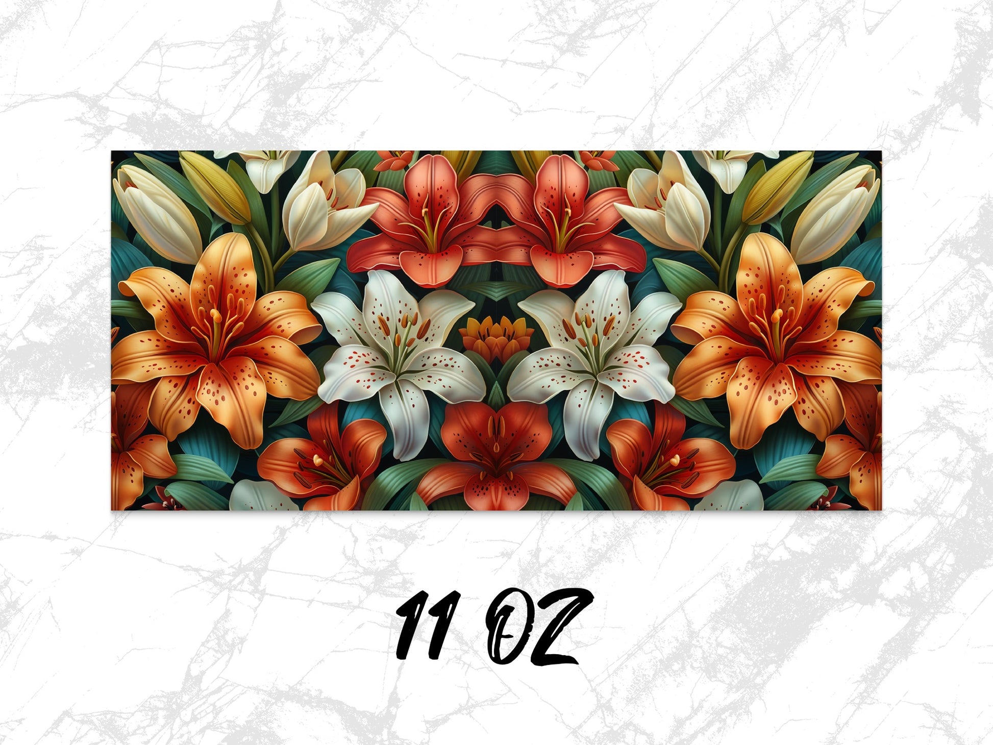 Beautiful Floral Coffee Mug 11 oz, Vibrant Lily Flower Design, Perfect Gift for Nature Lovers