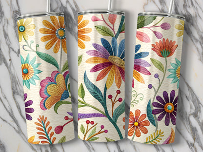Floral and Vibrant Pattern Insulated Tumblers product