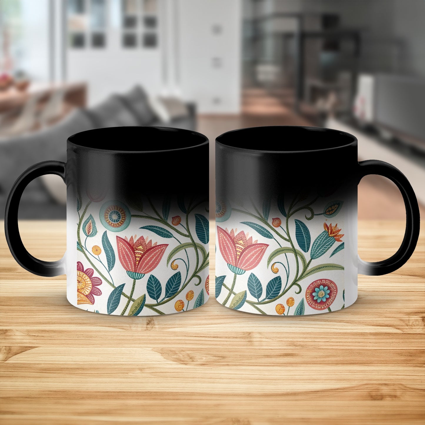Modern Floral Design Two Tone Mug product type