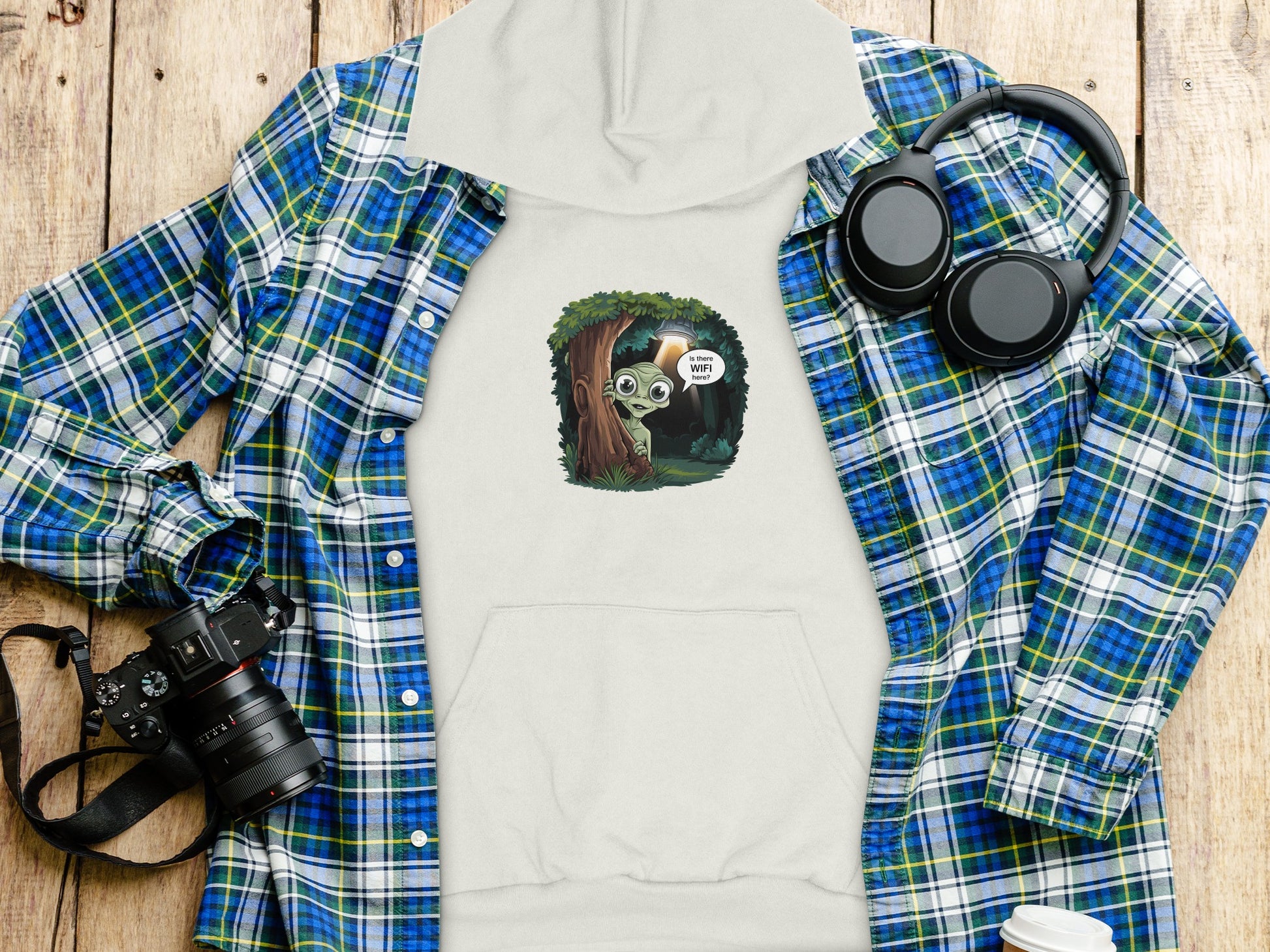 Cute Panda with Headphones Hoodie product