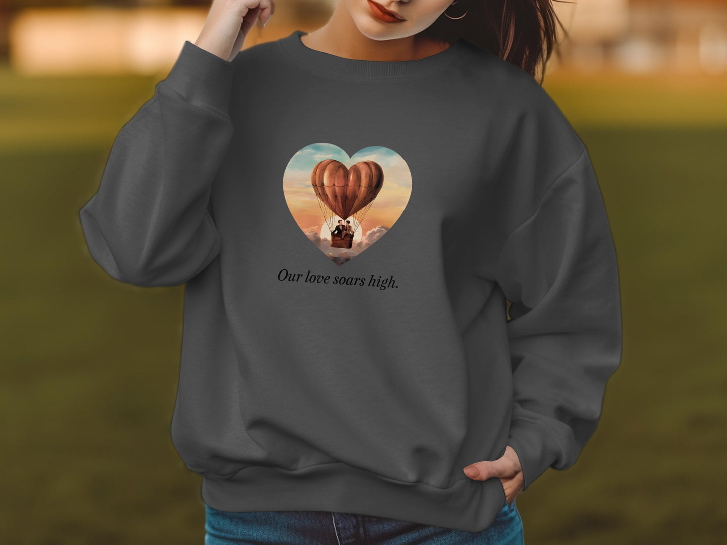 Our Love Soars High Heart Balloon Sweatshirt product