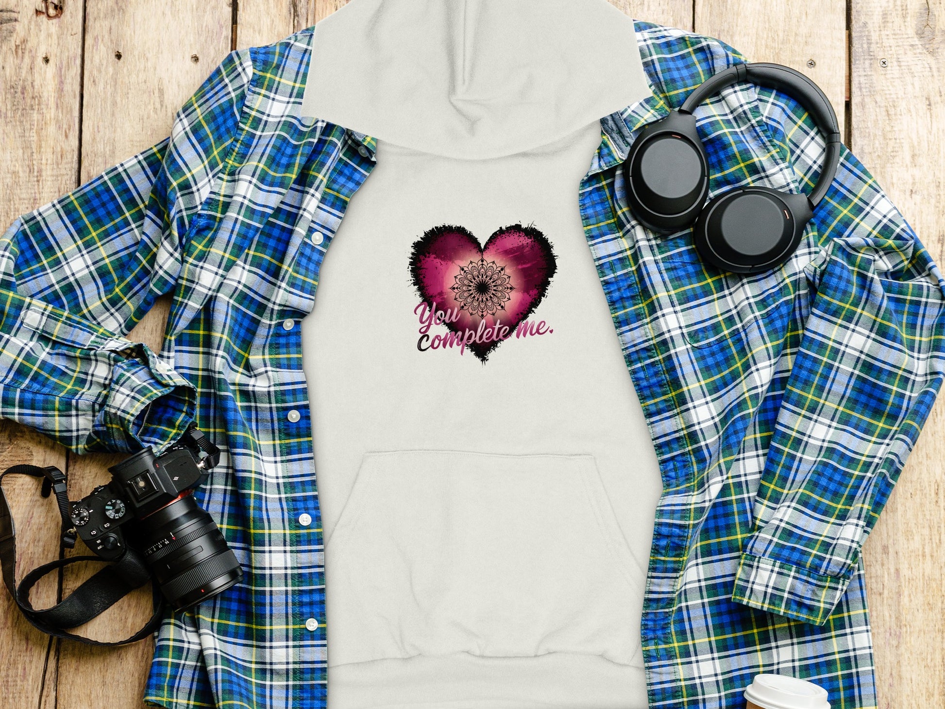You Complete Me Heart Design Hoodie product