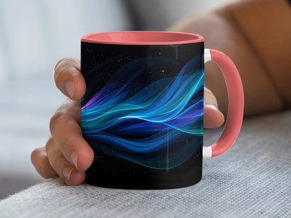 Vibrant Colorful Abstract Wave Design Mug product
