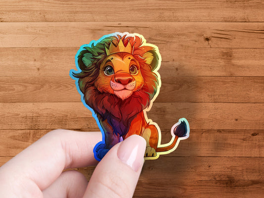 Adorable Cartoon Lion Sticker for Animal Lovers product