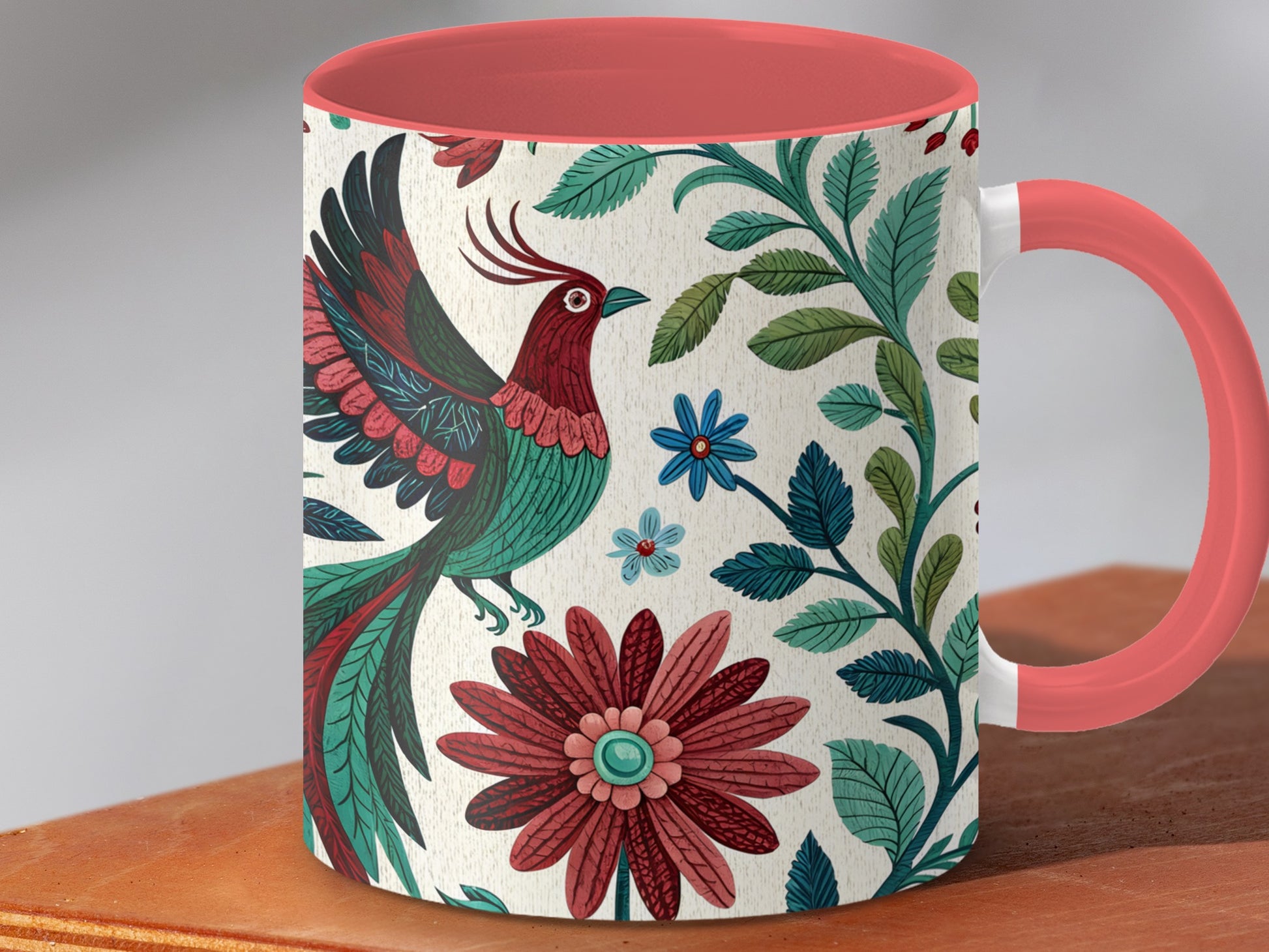Beautiful Exotic Bird Design Artistic Mug product type