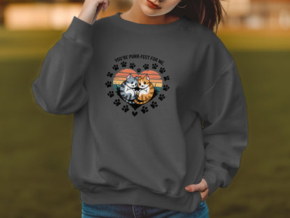 You're Purr-fect For Me Cat Heart Design product