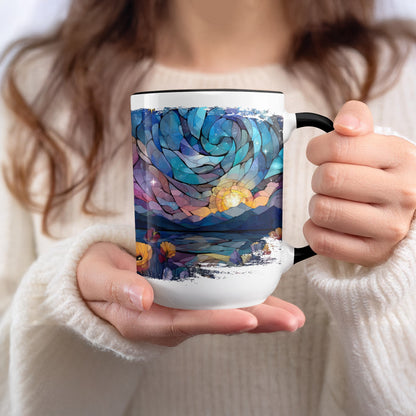 Sunset Mosaic Art Coffee Mug Colorful Drinkware product