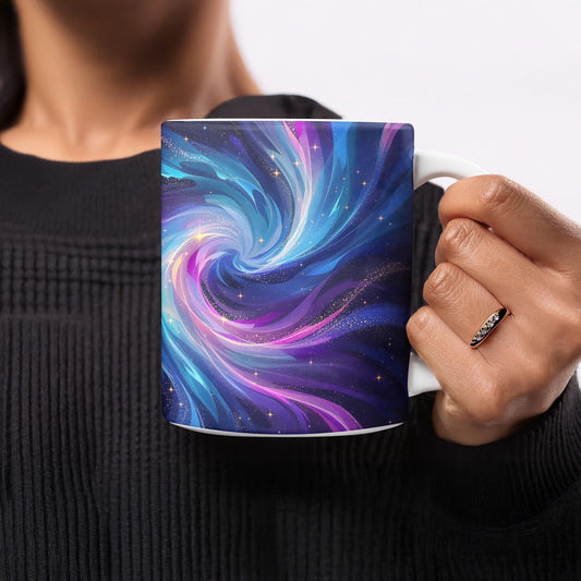 Vibrant Galaxy Swirl Design Mug for Stylish Beverage product