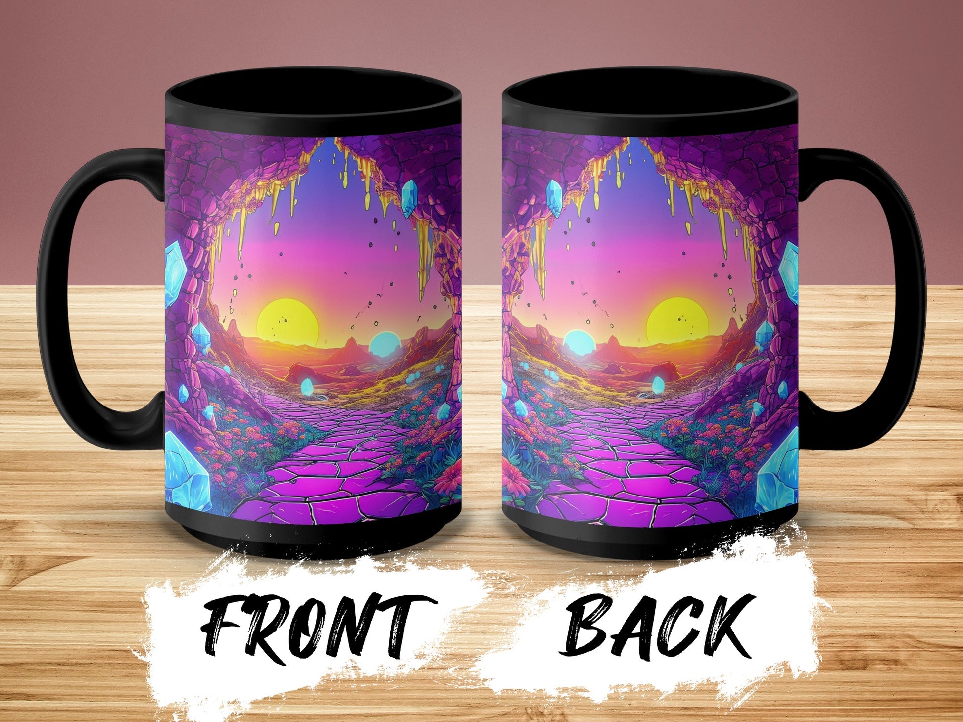 Enchanting Sunset Pathway Design Coffee Mug product